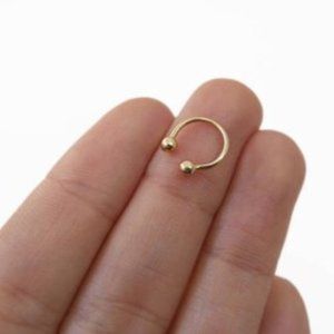 14 K Gold Septum Horshoe Nose Septum Ring
